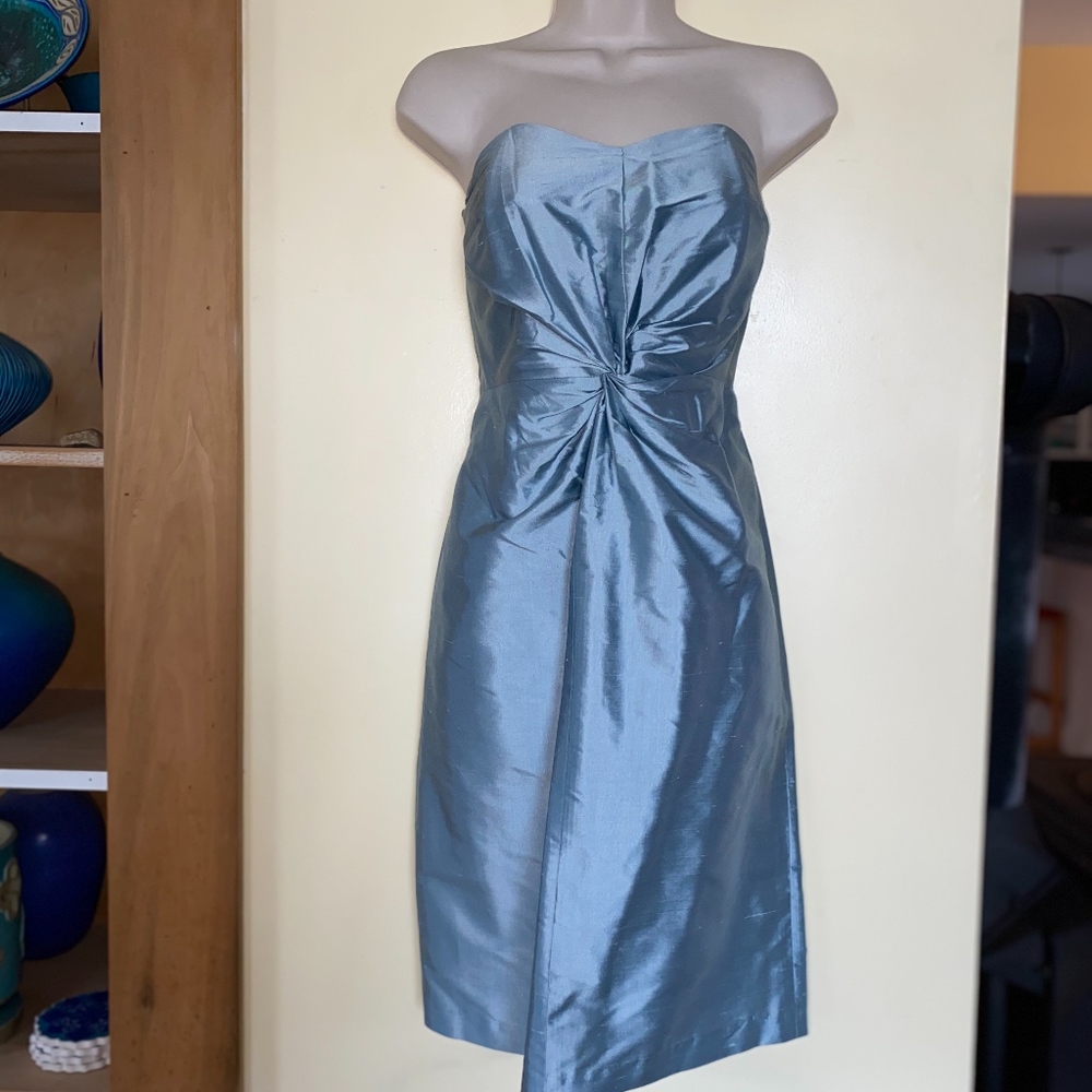 Aria Corset Strapless Maxi Gown (Light Blue)